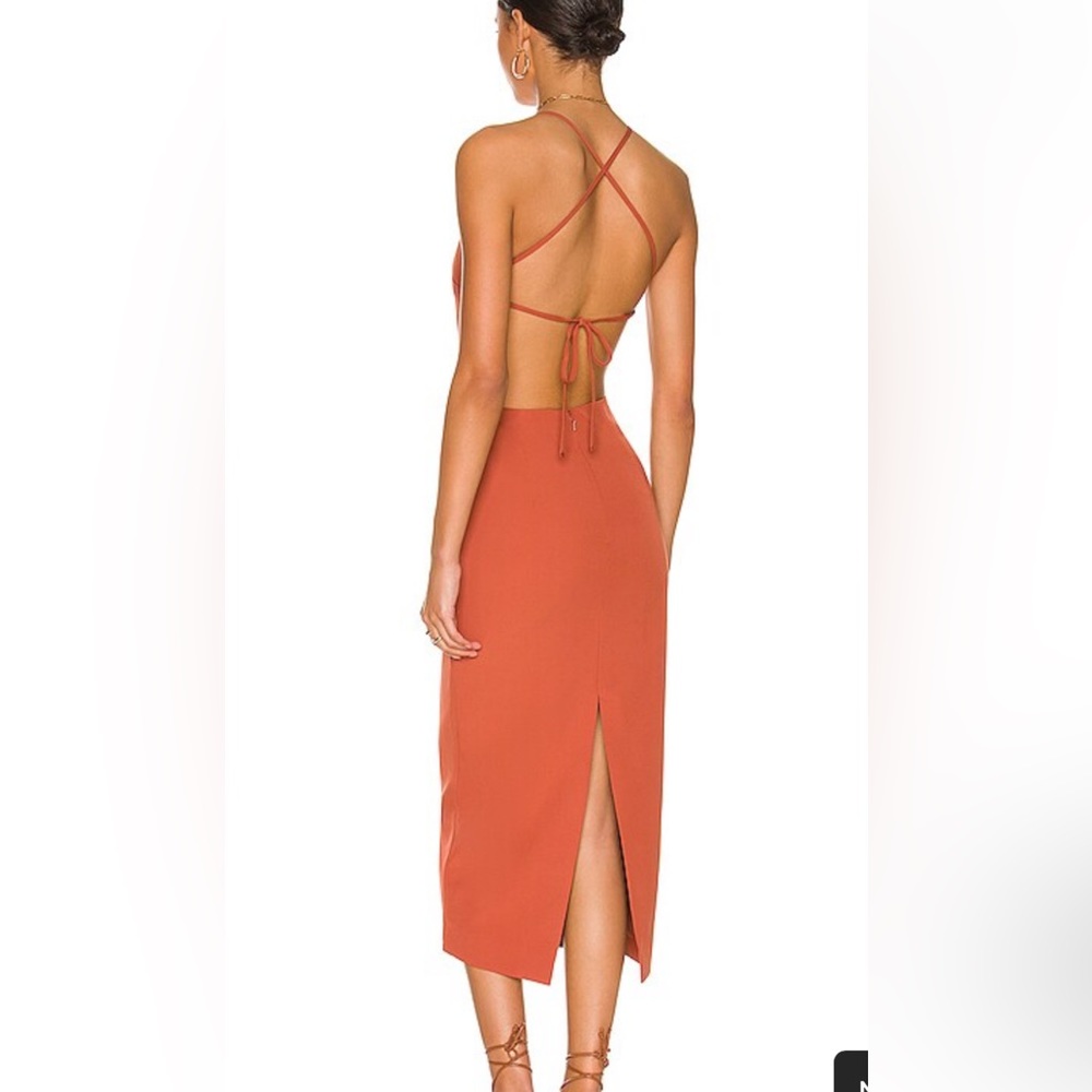 Bardot Ramona Midi Dress in Copper from Revolve